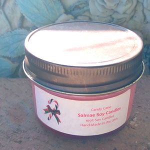 Hand Poured Soy Candle-Candy Cane